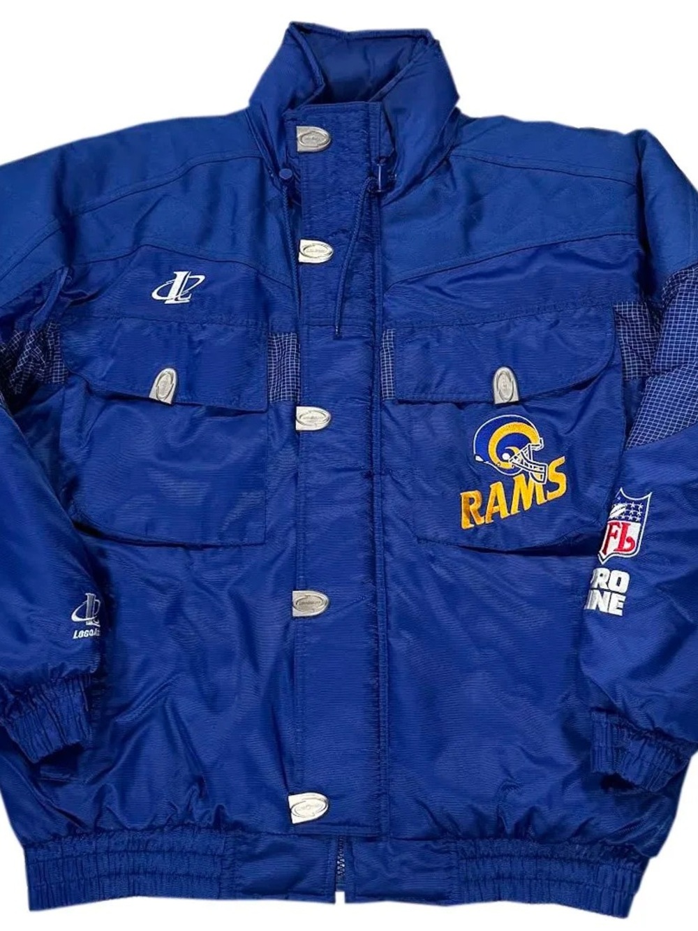 Vintage Logo Athletic Pro Line St Louis Rams Winter Jacket (Size XL)